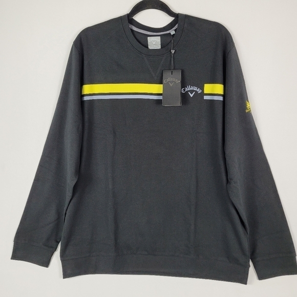 Callaway Golf Men's Sweatshirt Round Neck River Crossing Club Black Size XL NWT - Picture 1 of 10